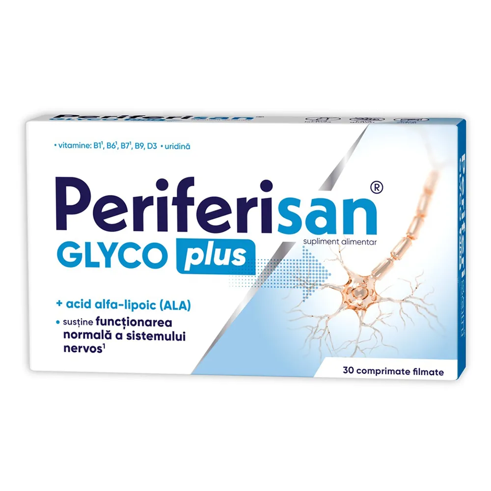 Periferisan Glyco Plus, 30 comprimate filmate, Zdrovit