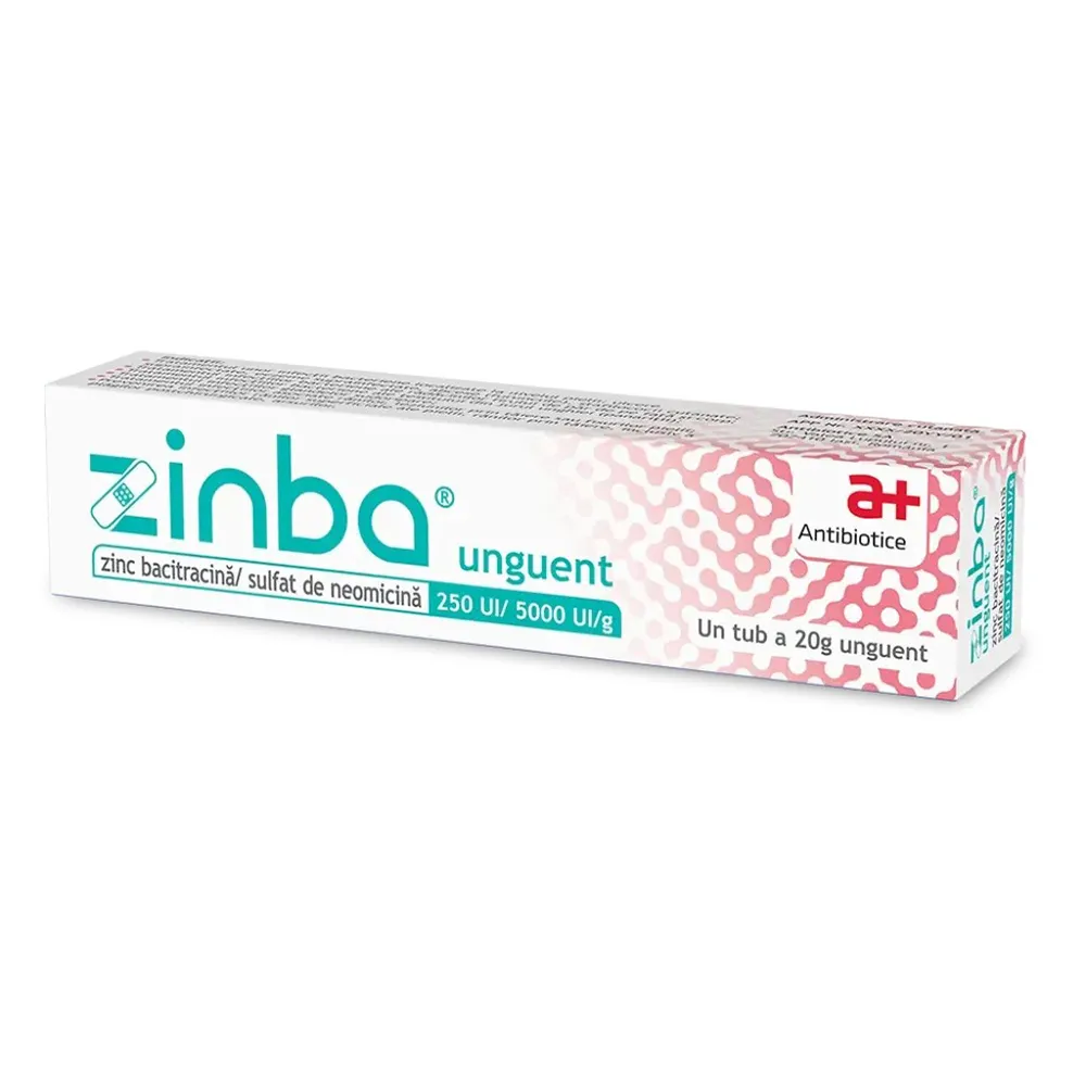 Zinba unguent, 250UI/ 5000UI/g, 20 g, Antibiotice SA
