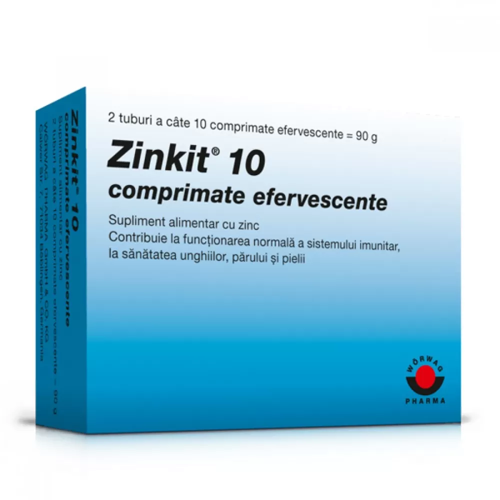 Zinkit 10, 20 comprimate efervescente, Worwag Pharma