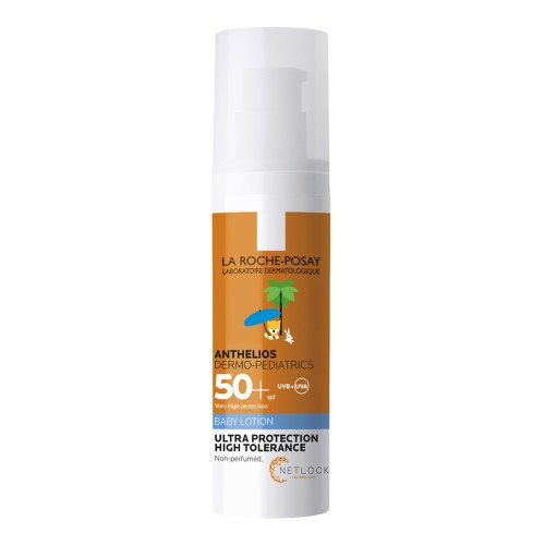 Lapte cu protectie solara SPF 50+ fata si corp, pentru bebelusi, 50 ml, Anthelios Dermo Pediatrics, La Roche Posay