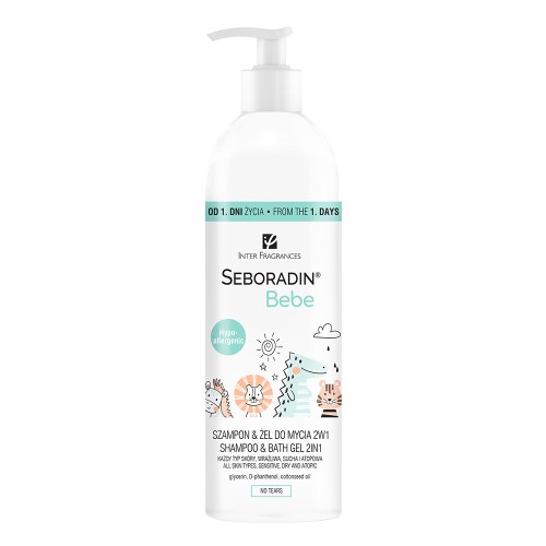 Sampon si gel de dus 2 in 1 Bebe, 500 ml, Seboradin