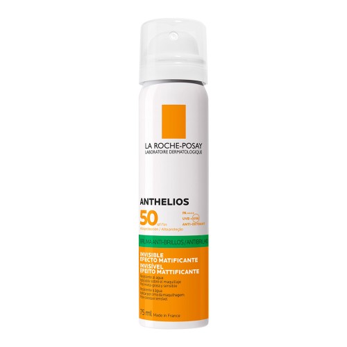 Spray invizibil matifiant cu protectie solara SPF 50, pentru fata, ten gras si sensibil, 75ml, Anthelios, La Roche Posay