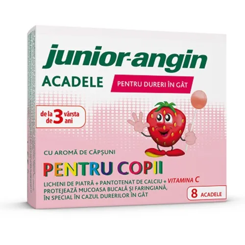 Acadele cu aroma de capsuni Junior Angin, 8 bucati, Klosterfrau