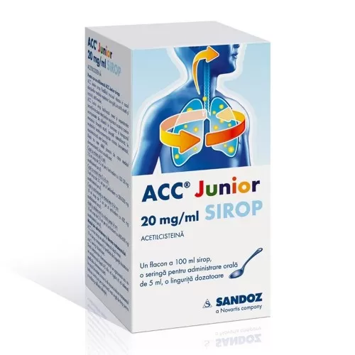 ACC Junior sirop, 20 mg/ml, 100 ml, Sandoz