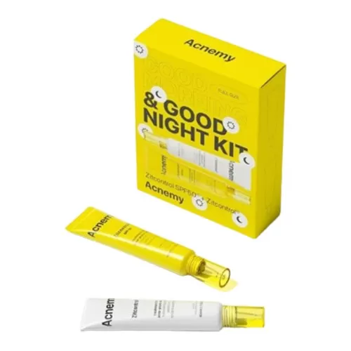 Rutina pentru tenul predispus la acnee, Good Morning & Good Night Kit, 80 ml, Acnemy