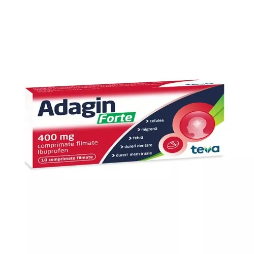 Adagin forte, 400 mg, 10 comprimate filmate, Teva