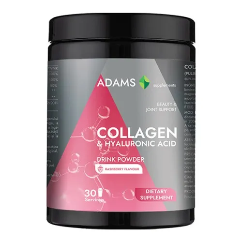 Collagen HA Active Line Pudra Instant cu Aroma de Zmeura, 600g, Adams Vision