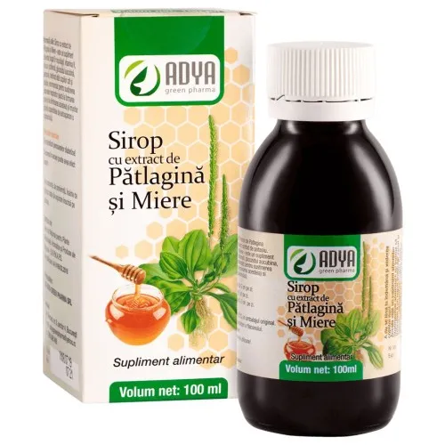 Sirop Patlagina si Miere, 100ml, Adya
