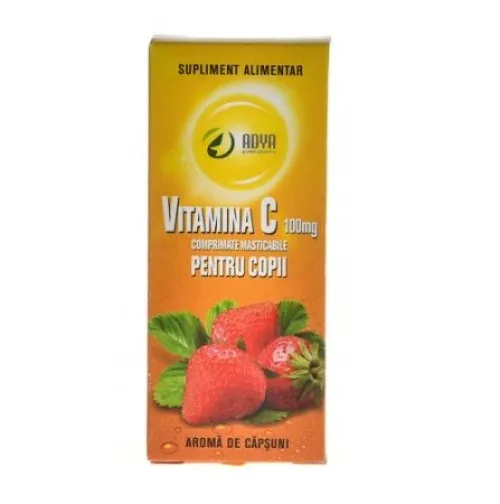 Adya Vitamina C Capsuni 100mg - cpr. x 30