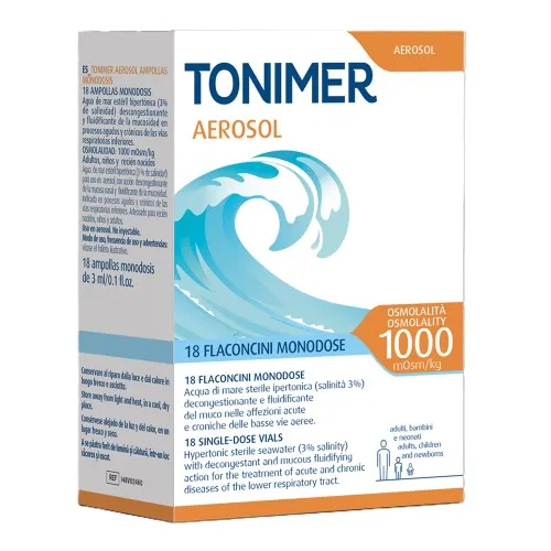Apa de mare Aerosol, 1000 mOsm/Kg, 18 flacoane x 3 ml, Tonimer