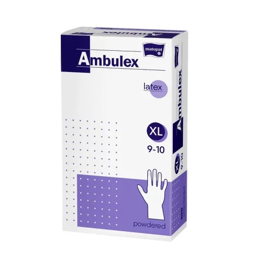 Ambulex Manusi Examinare Latex Albe Pudrate XL x 100 - TZMO