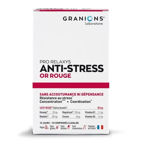 Anti-Stress Or Rouge , 15 comprimate, Granions