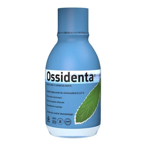 Apa de gura cu aroma de menta Ossidenta, 250 ml, Biofarm