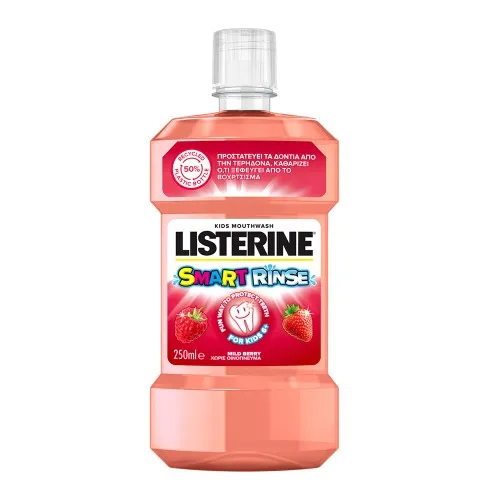 Apa de gura pentru copii Smart Rinse Mild Berry, 250 ml, Listerine