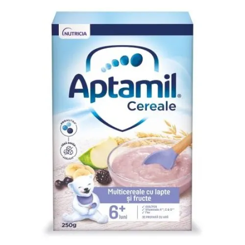 Aptamil Cereale cu Pronutravi Multicereale cu Lapte si Fructe +6 luni x 250 g