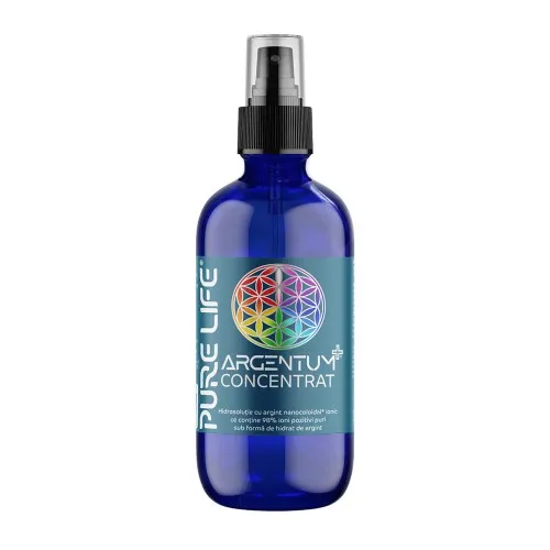 Argint nanocoloidal Argentum+ Concentrat, 120 ml, Pure Life