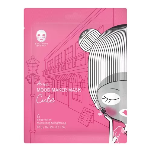 Masca servetel pentru hidratare si luminozitate Mood Maker Mask Cute, 20 g, Ariul