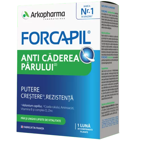 Forcapil anti caderea parului, 30 comprimate, Arkopharma