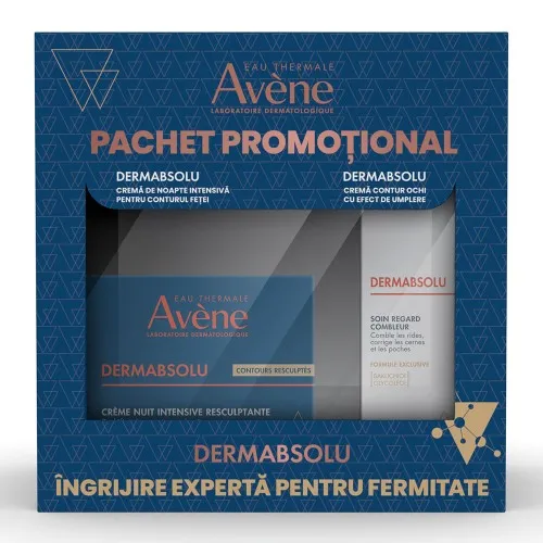 Pachet Crema de Noapte Intensiva Dermabsolu, 40ml + Crema Ochi Dermabsolu, 15ml (Pachet Promo), Avene
