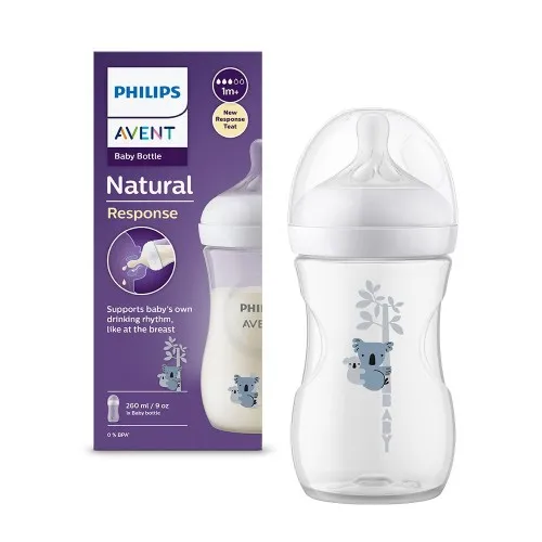 Biberon Natural Response Koala 1 luna 903/67, 260ml, Avent Philips