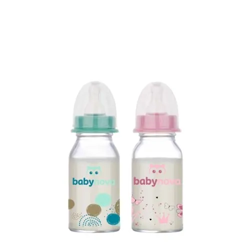 Baby Nova 44606 Biberon Sticla Decorat 0-24luni x 120ml