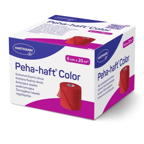 Bandaj elastic autoadeziv Peha-haft Color, rosu (932460), 6cm x 20m, Hartmann