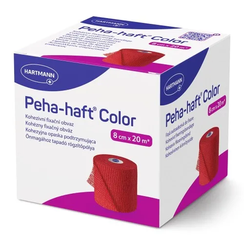 Bandaj elastic autoadeziv Peha-haft Color, rosu (932461), 8cm x 20m, Hartmann