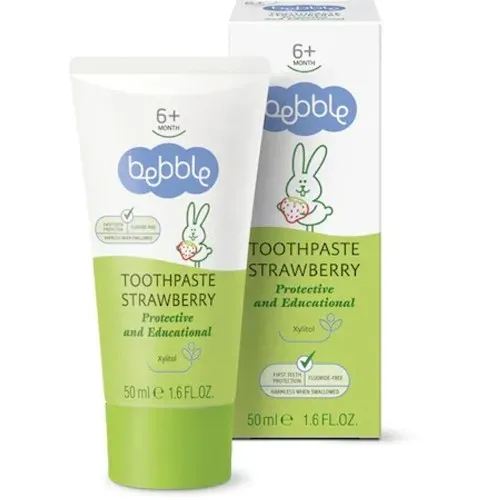 Bebble Pasta Dinti cu Aroma de Capsune + 6 luni x 50ml