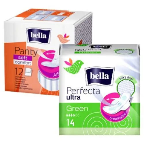 Bella Tampoane Perfecta Green x 14+Panty Soft Comfort x 12 Gratis