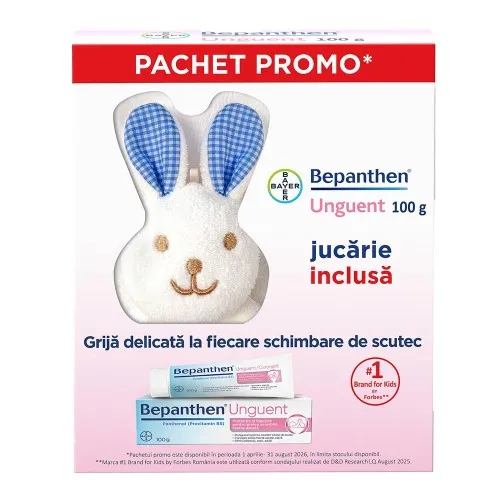 Pachet Unguent pentru iritatiile de scutec Bepanthen, 100 g + jucarie, Bayer