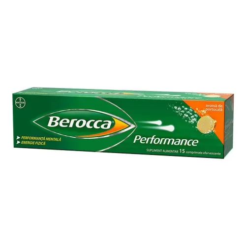 Berocca Performance, 15 comprimate efervescente, Bayer