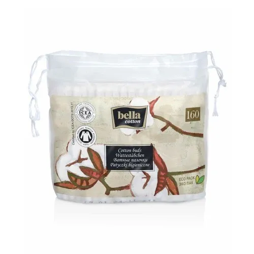 Betisoare igienice din bumbac folie, 160 bucati, Bella