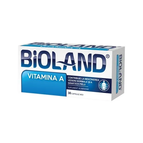 Bioland Vitamina A, 8000UI, 30 capsule moi, Biofarm