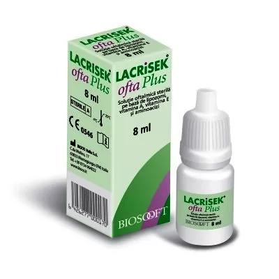 Lacrisek Ofta Plus picaturi, 8 ml, Biosooft
