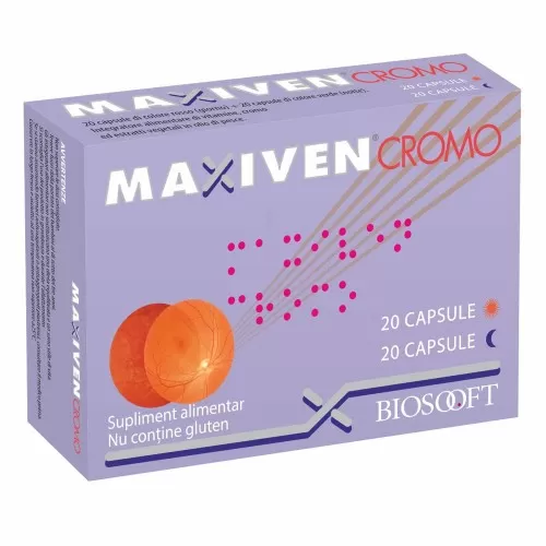 Maxiven Cromo, 20 + 20 capsule, BioSooft