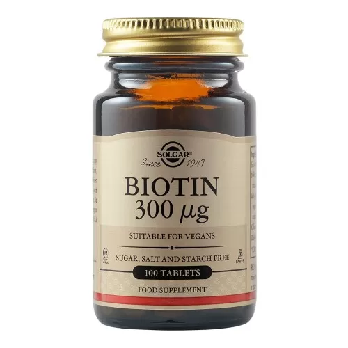 Biotin 300 mcg, 100 tablete, Solgar