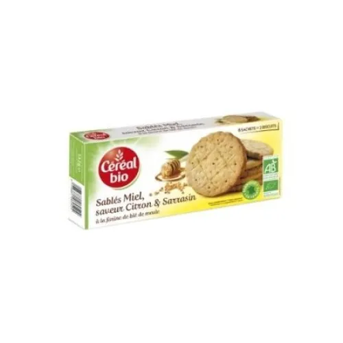 Biscuiti cu miere si lamaie, 132g, Cereal Bio
