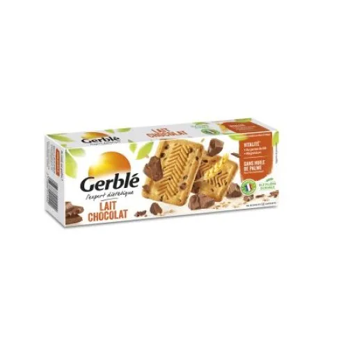 Biscuiti pepite de ciocolata cu lapte, 230g, Gerble Expert Dietetic