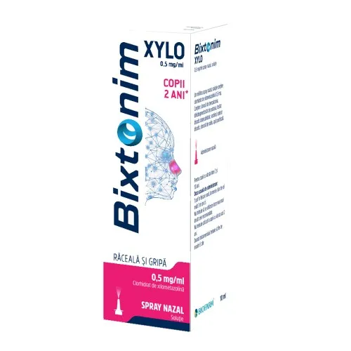 Bixtonim Xylo, 0,5 mg/ml spray nazal, soluţie, 10 ml, Biofarm