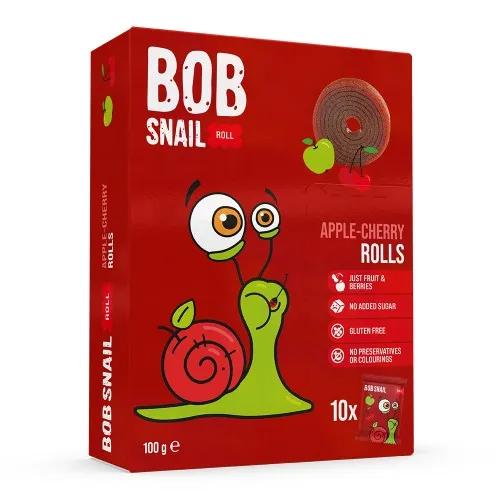 Rulou din Mere si Cirese, 100g, Bob Snail