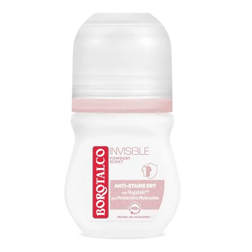 Deodorant Roll-On Pink Invisible, 50ml, Borotalco