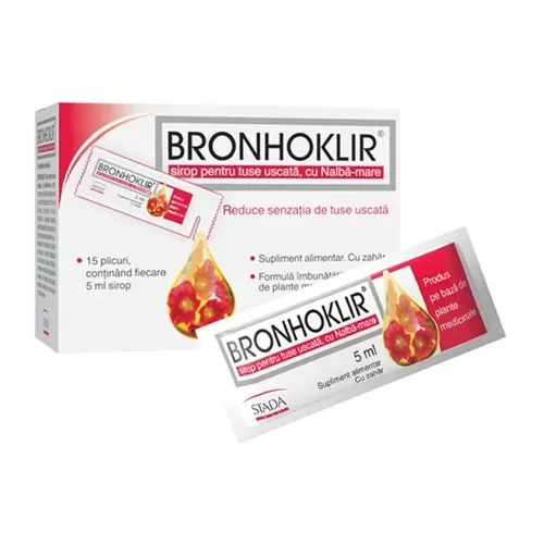 Bronhoklir pentru tuse uscata, 15 plicuri, Stada