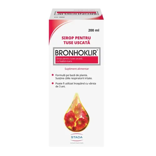 Sirop pt Tuse Uscata Bronhoklir, 200ml - Stada
