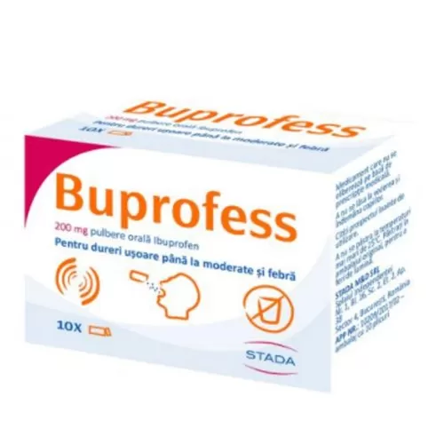 Buprofess, 200 mg, 10 plicuri, Stada