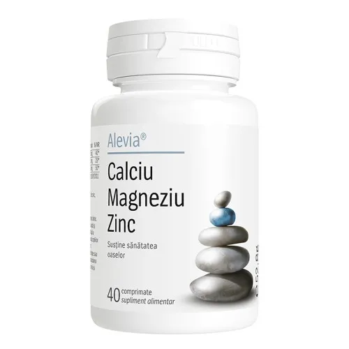 Calciu Magneziu Zinc, 40 comprimate, Alevia