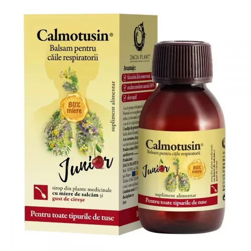 Calmotusin Junior cu gust de cirese, 100ml, Dacia Plant