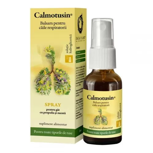 Calmotusin spray cu propolis si menta, 20ml, Dacia Plant