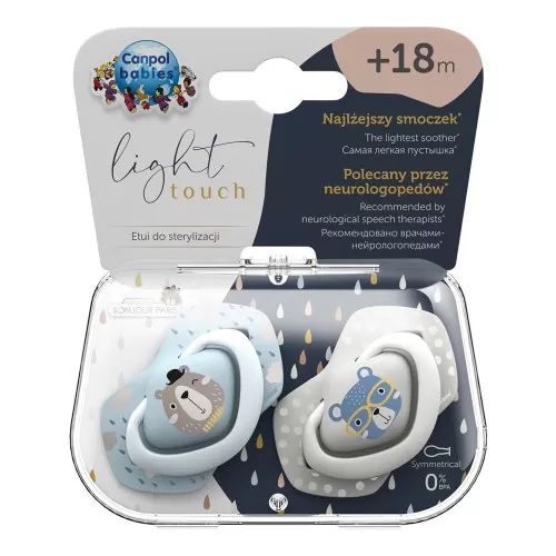 Suzeta Silicon Simetrica Bonjour Paris +18 luni Albastru 22/649, 2 buc, Canpol