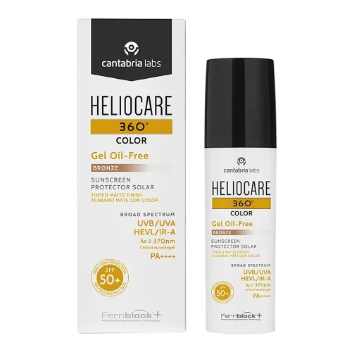 Gel pentru protectie solara cu SPF 50 Heliocare 360 Color, Nuanta Bronze, 50 ml, Cantabria Labs
