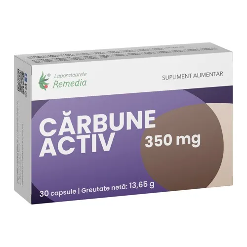 Carbune Activ 350mg, 30 capsule, Lab. Remedia